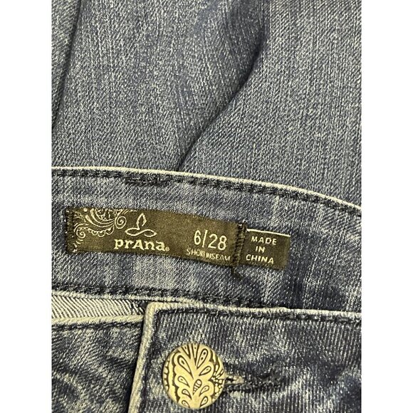 Prana Denim Blue Jeans Skinny Pants Women's Size 6 Short - Picture 7 of 8